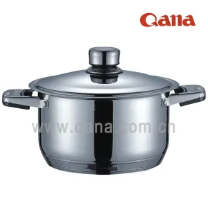 مجموعة أواني طهي من الفولاذ المقاوم للصدأ عالية الجودة - QANA Factory Wholesale OEM Kitchenware Premium
