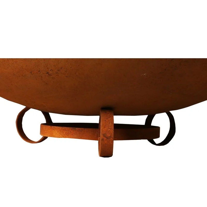 75cm Cast Iron Firepit Bowl with Trivet Base