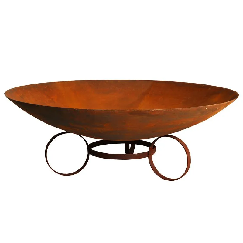 75cm Cast Iron Firepit Bowl with Trivet Base