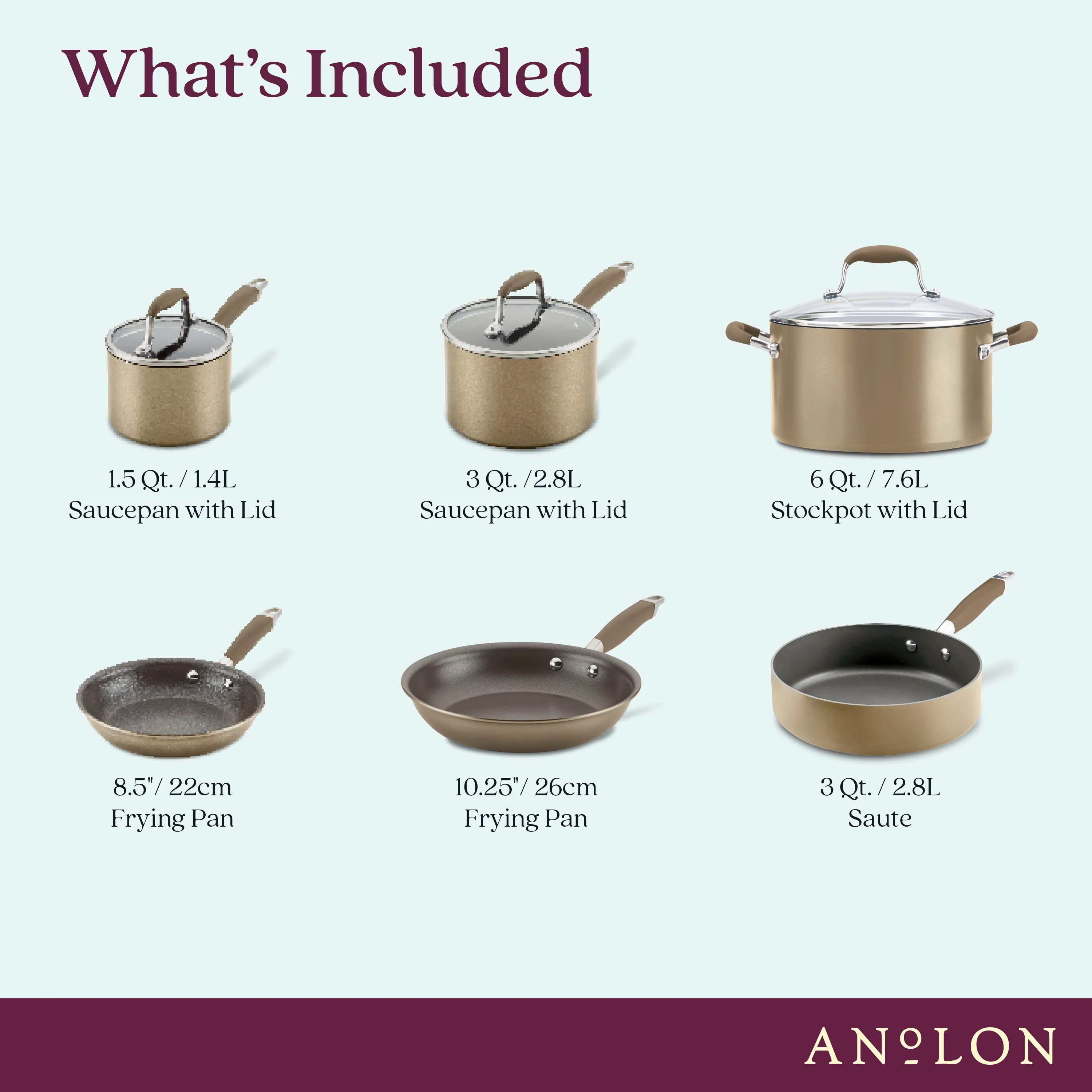 9-Piece Hard Anodized Nonstick Cookware Set