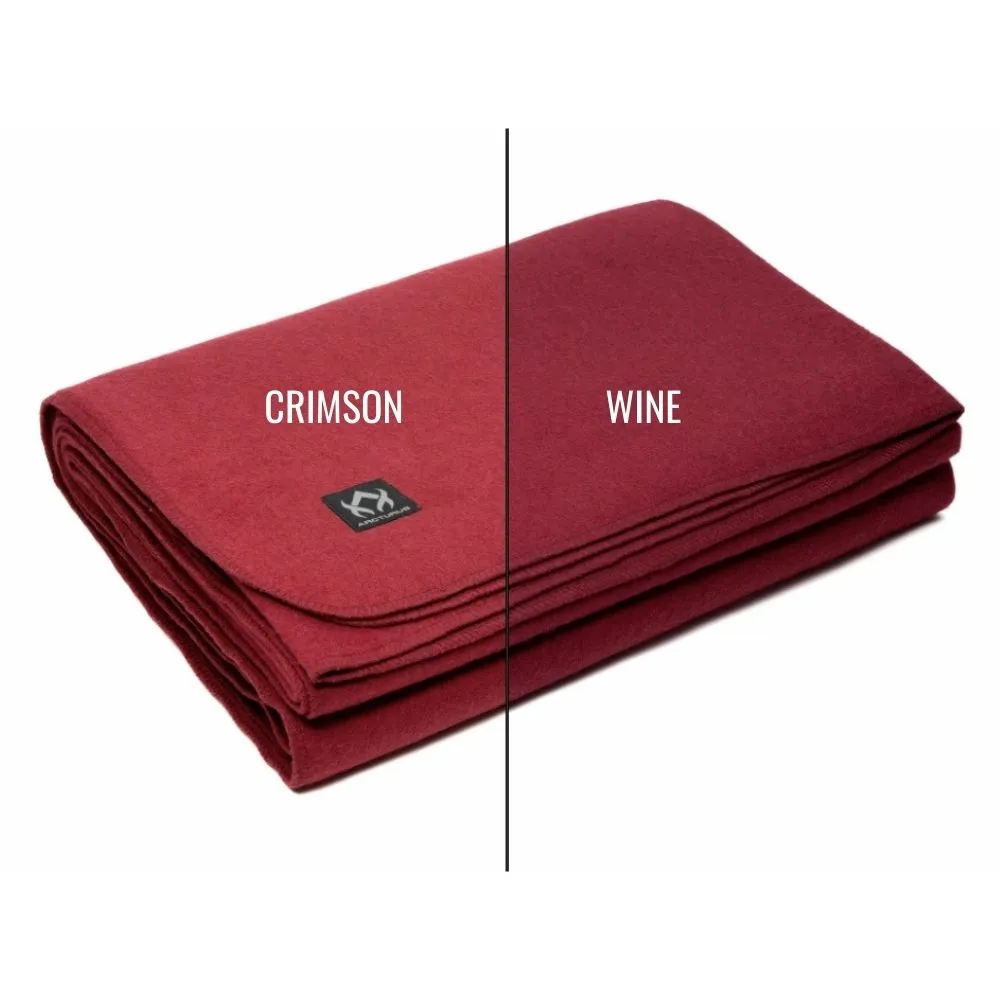 Arcturus Military Wool Blanket - Crimson | 4.5 lbs (64" x 88")