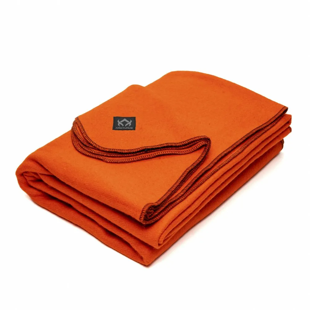 Arcturus Military Wool Blanket - Ember Orange | 4.5 lbs (64" x 88")
