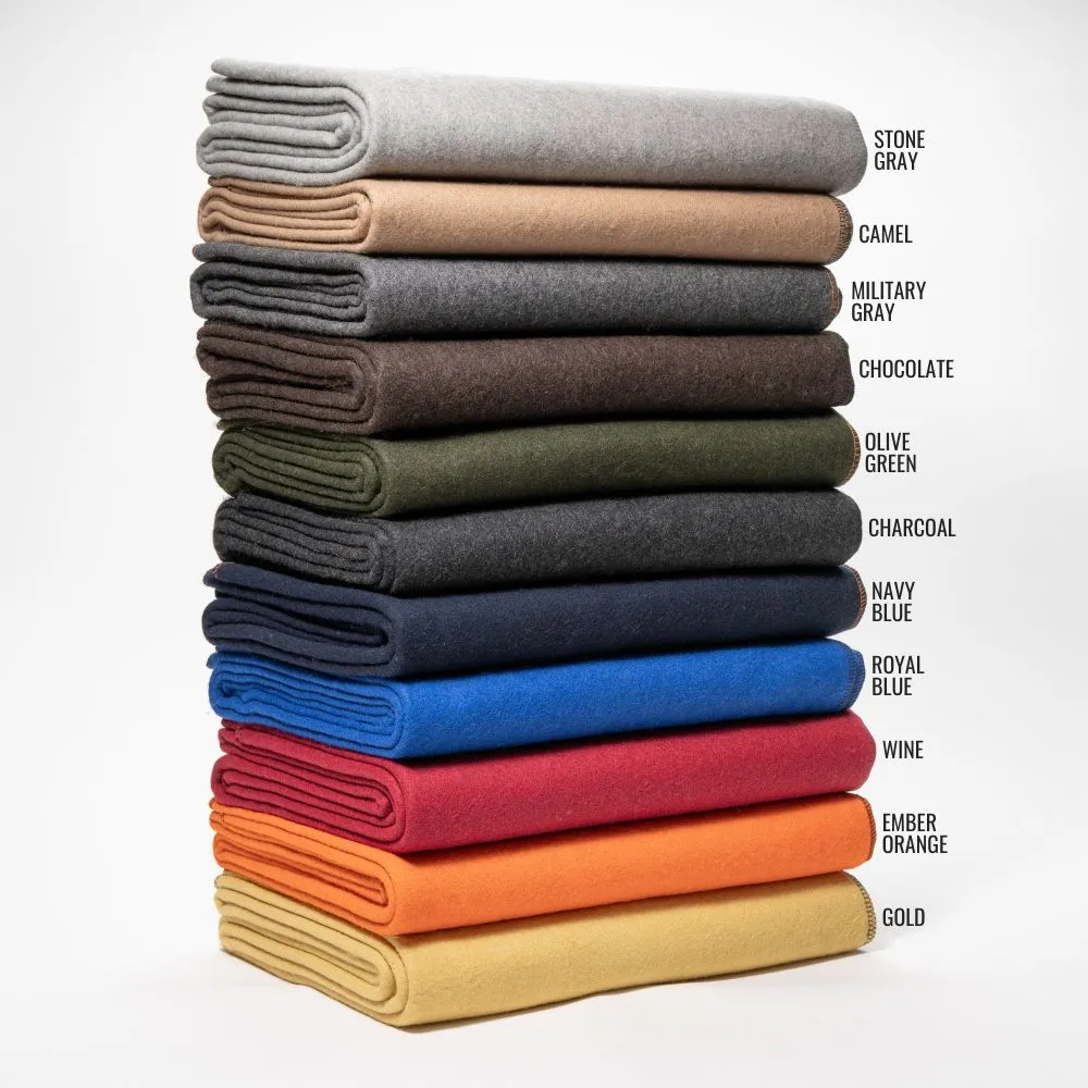Arcturus Military Wool Blanket - Ember Orange | 4.5 lbs (64" x 88")