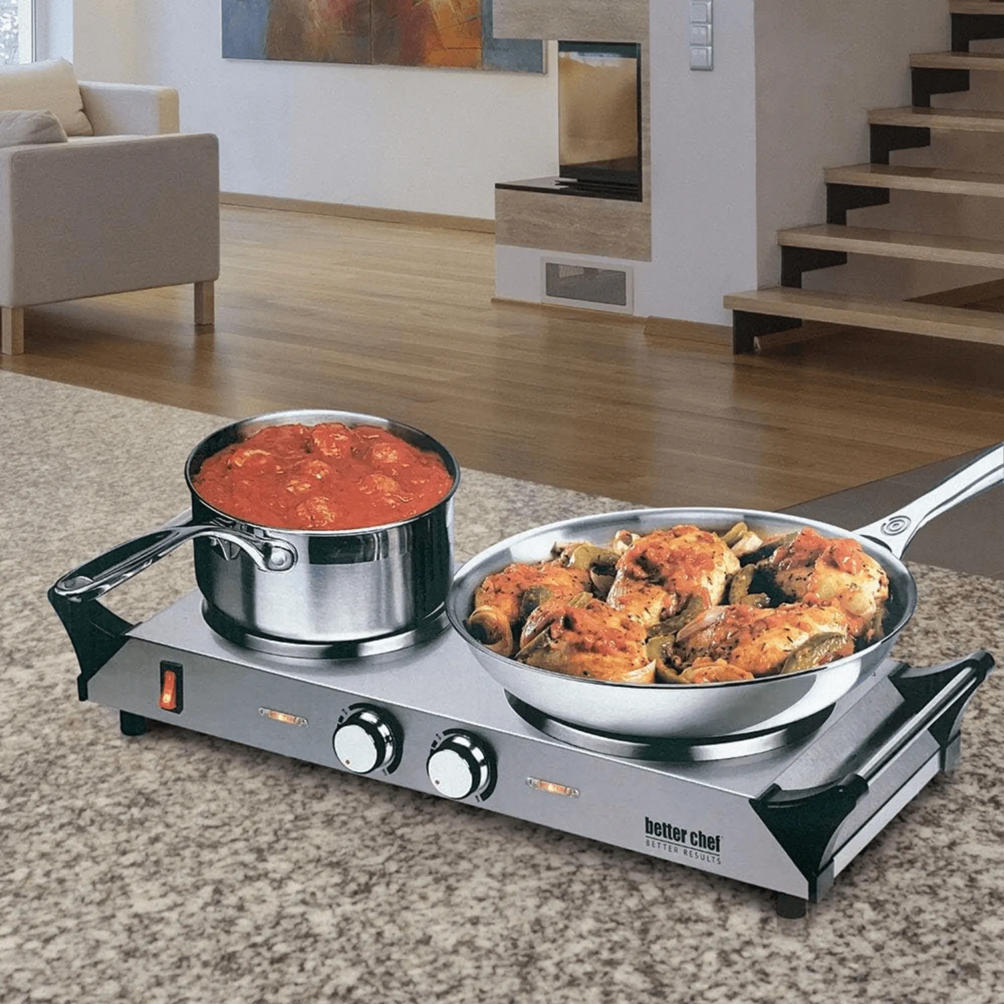 Better Chef Stainless Steel Electric Solid Element Countertop Double