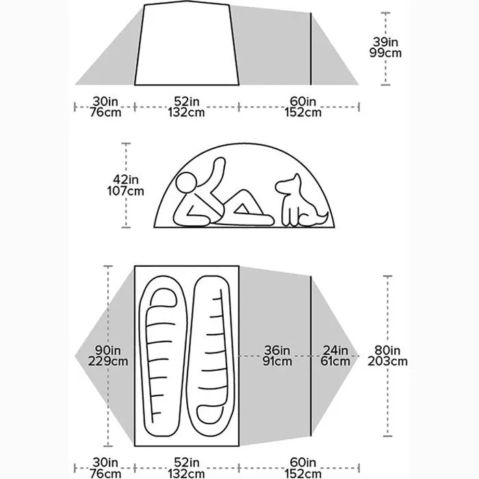 Big Agnes Blacktail Hotel 2 Person Camping Tent (Closeout)