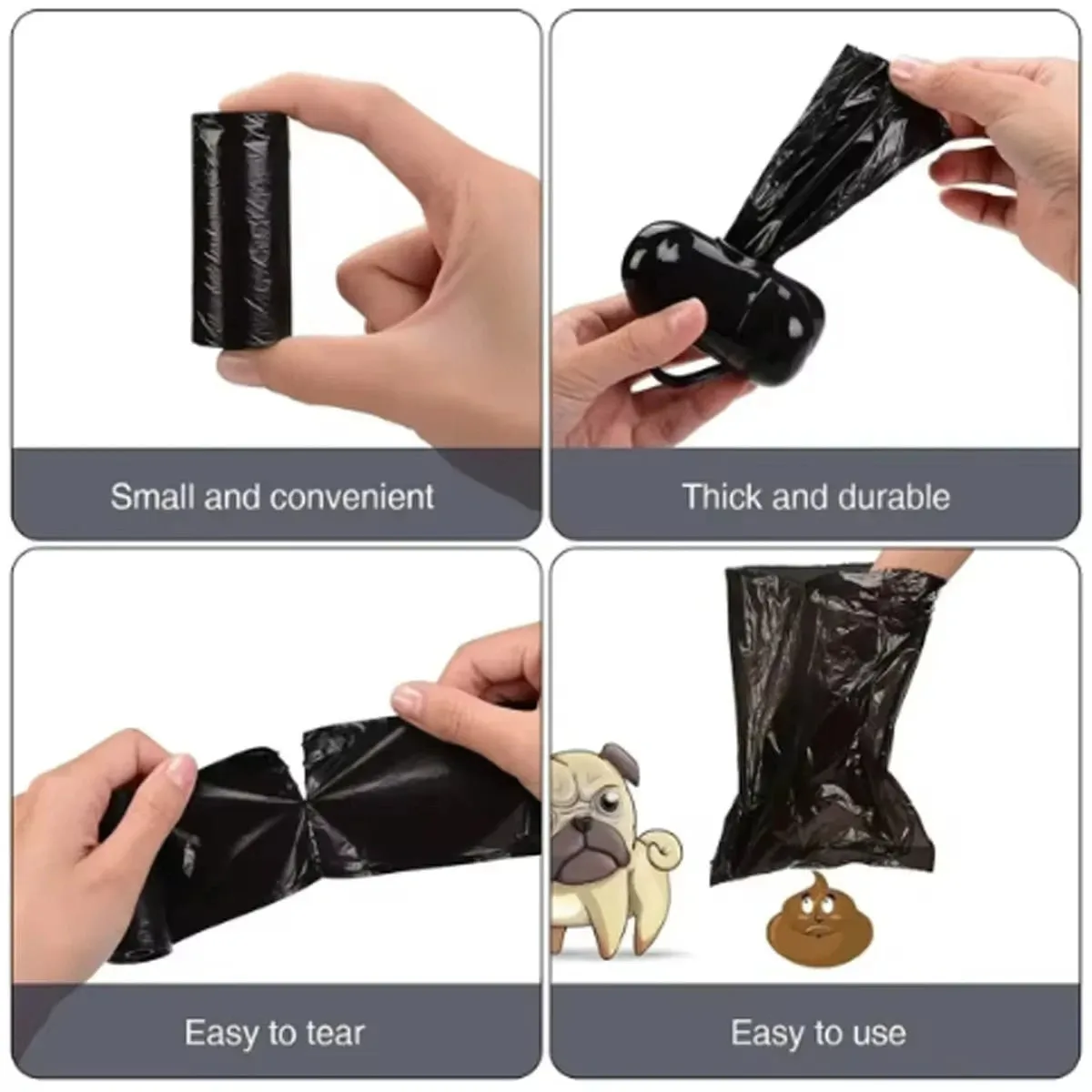 Biodegradable Dog Poop Bags – Thick, Durable, Breakpoint Design for Easy Use