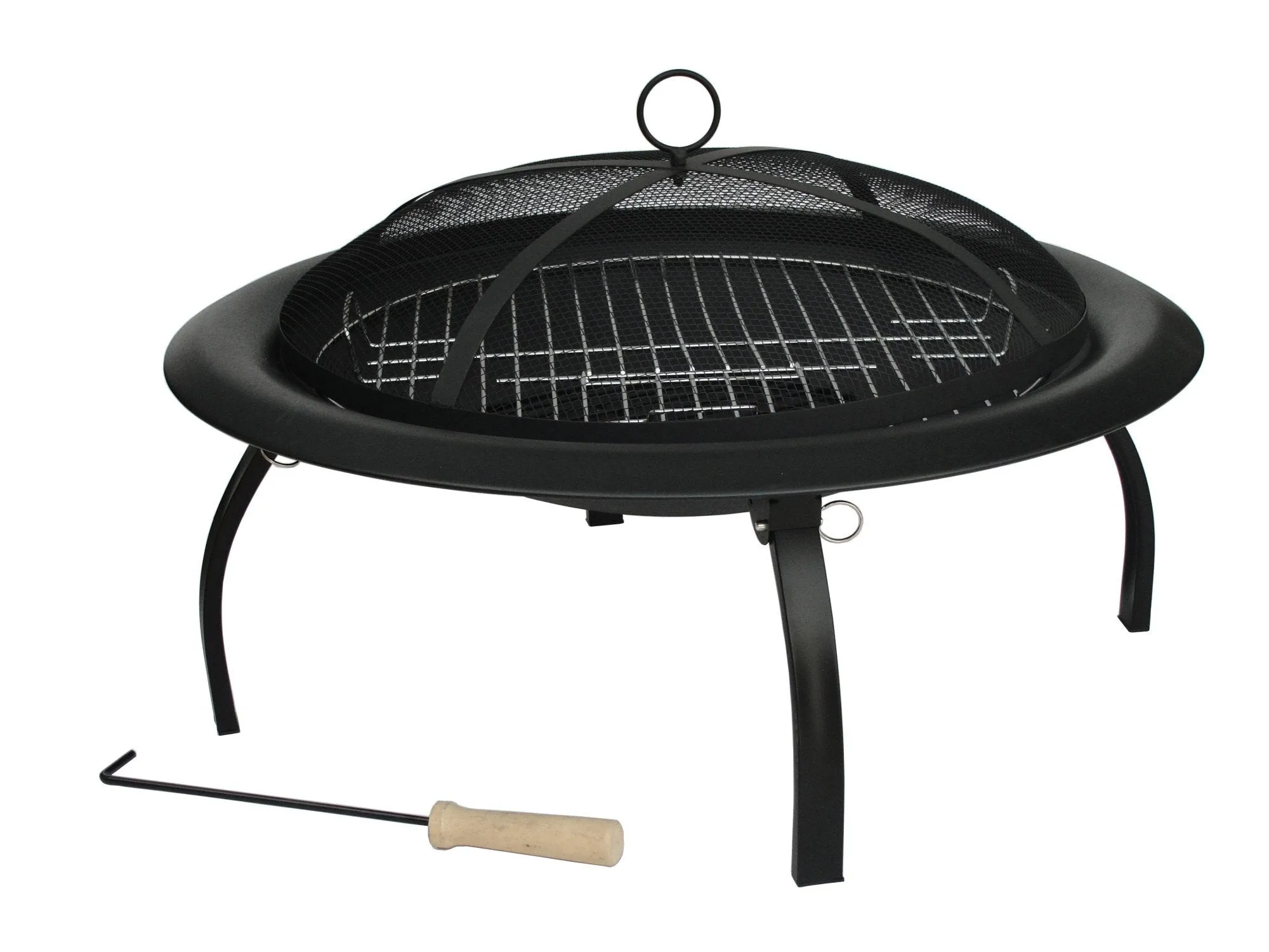 Black 29" Folding Fire Pit