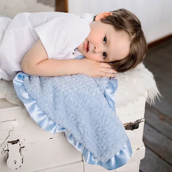 Blue Chenille Baby Blanket