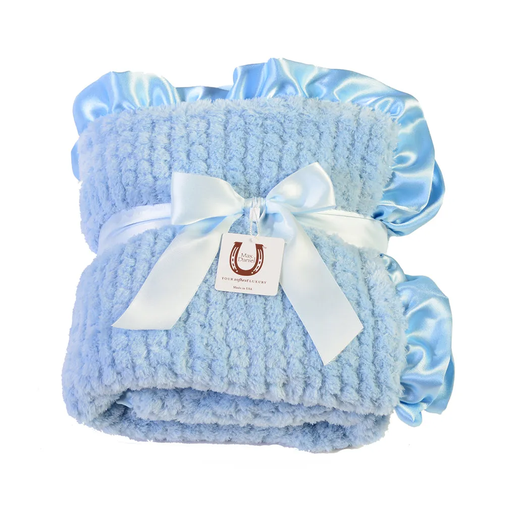 Blue Chenille Baby Blanket