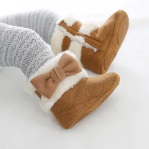 Bows Winter Plush First Walker Boots