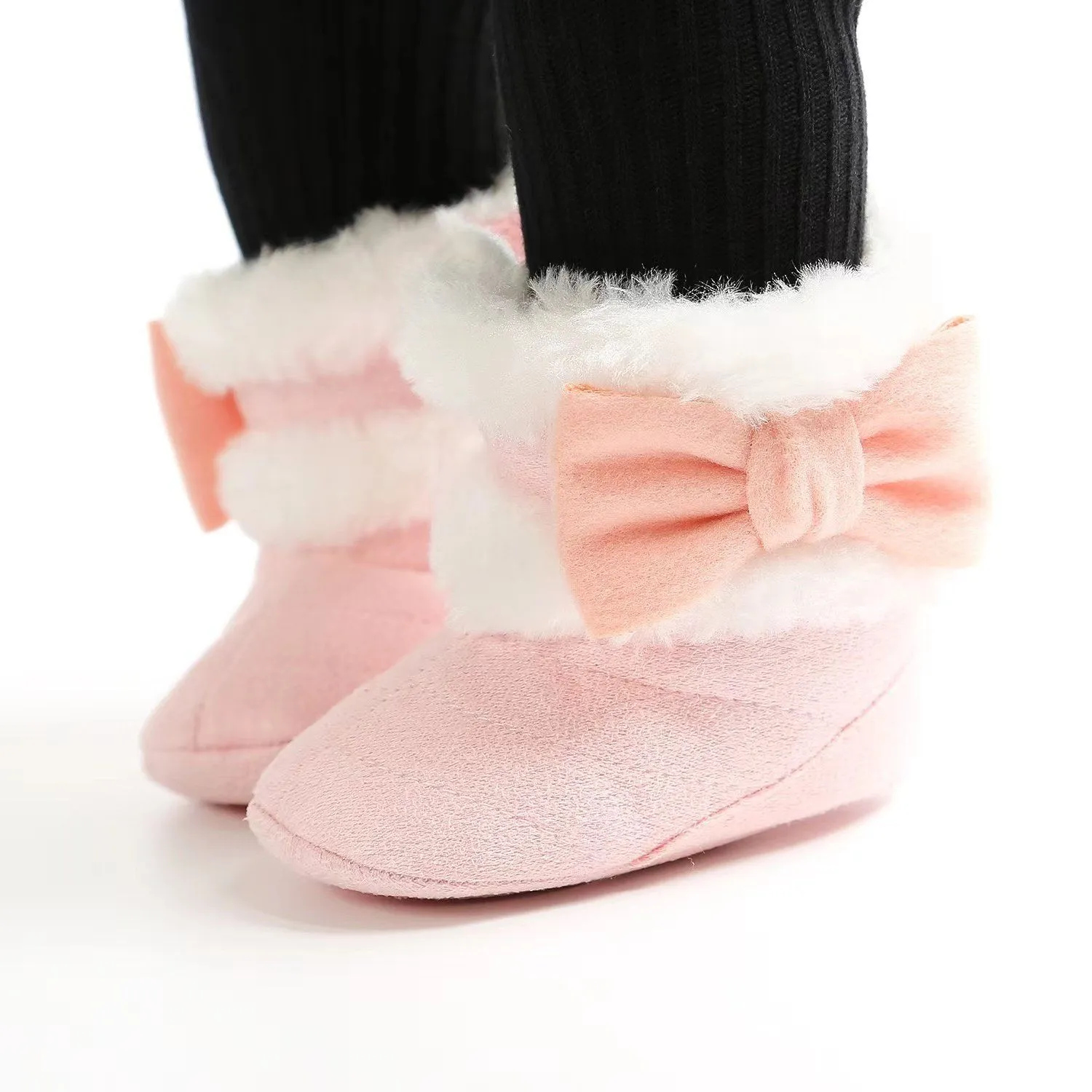 Bows Winter Plush First Walker Boots