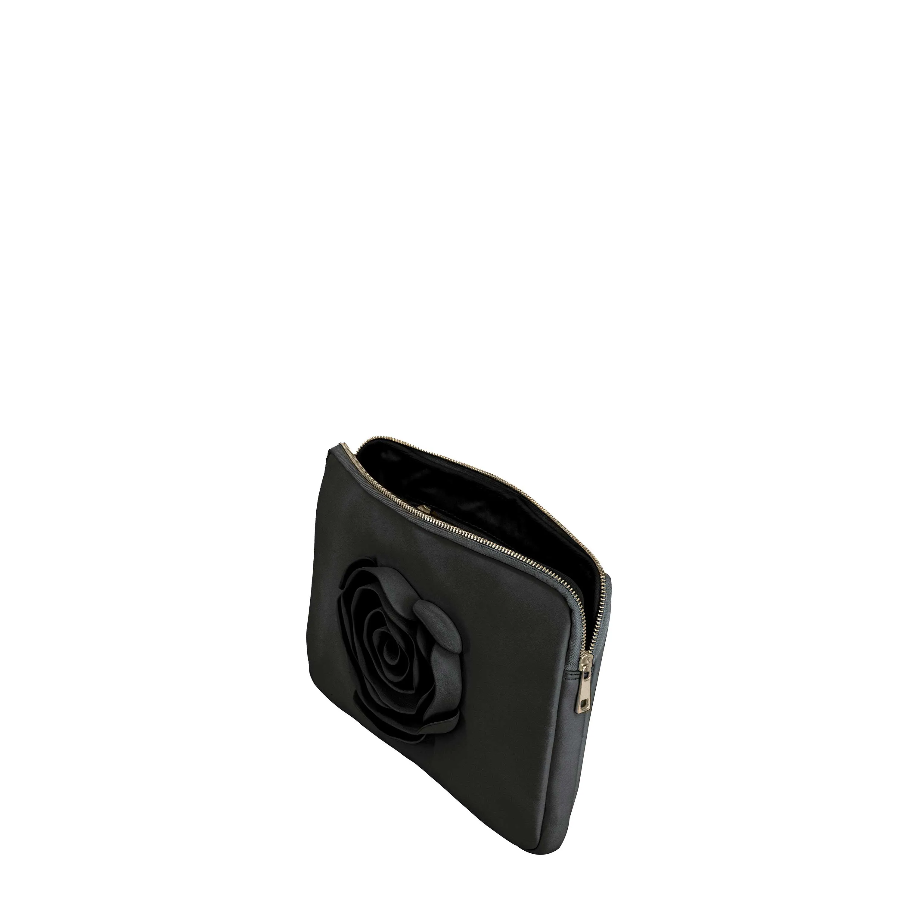 Clutch Rose Cozy Black w. Gold