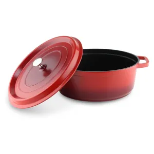 Commichef Die-Cast Aluminium Red Oval Casserole Dish