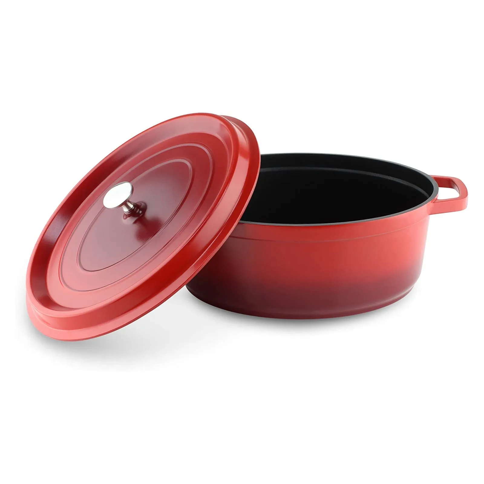 Commichef Die-Cast Aluminium Red Oval Casserole Dish
