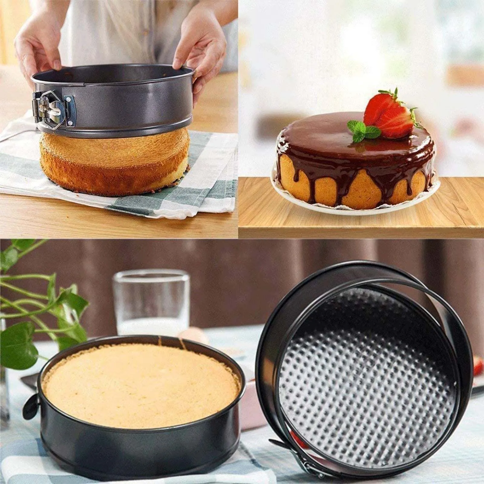 Cookhouse Non-stick Springform Cake Tins 3 Pack