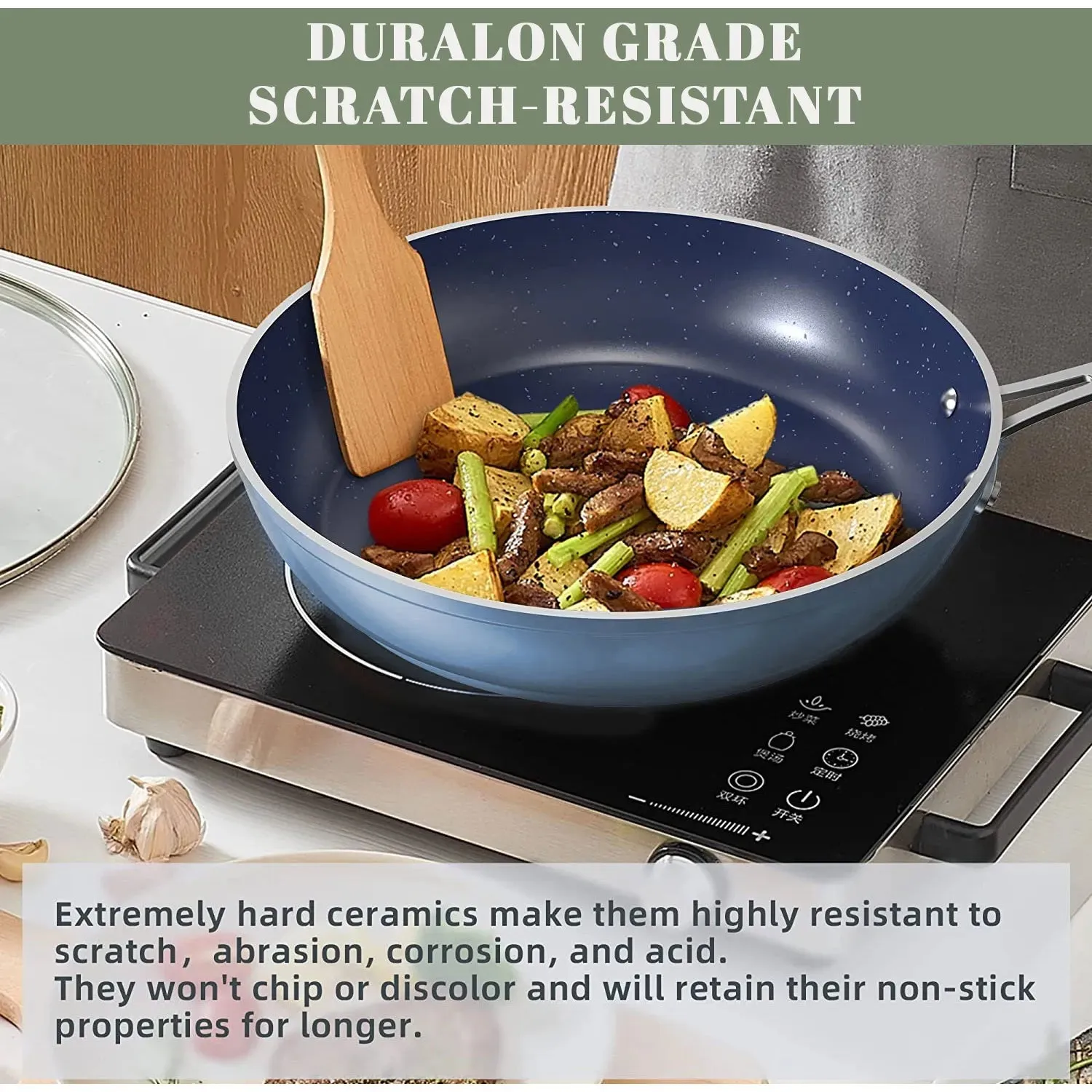 Duralon Blue Non-Stick Cookware 12-Piece Set