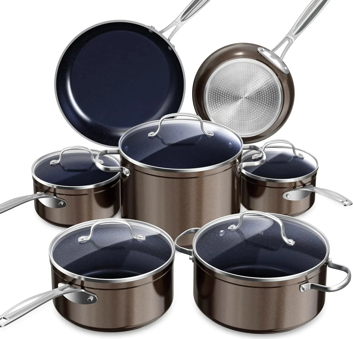 Duralon Blue Non-Stick Cookware 12-Piece Set