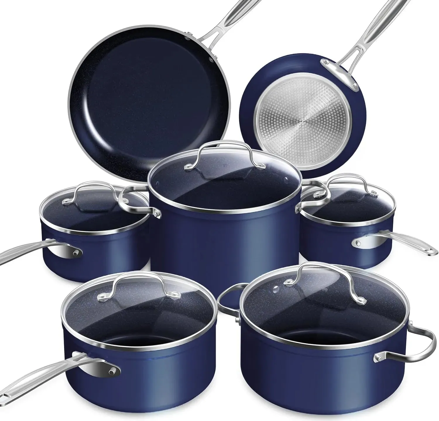 Duralon Blue Non-Stick Cookware 12-Piece Set