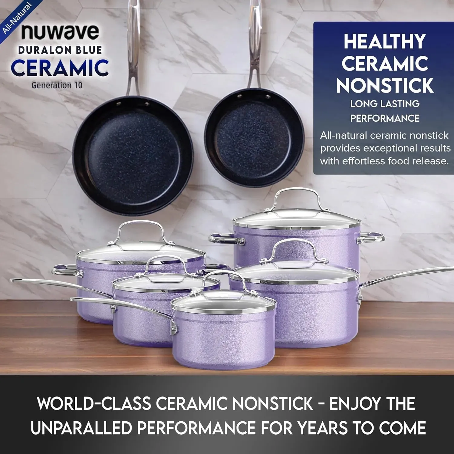 Duralon Blue Non-Stick Cookware 12-Piece Set