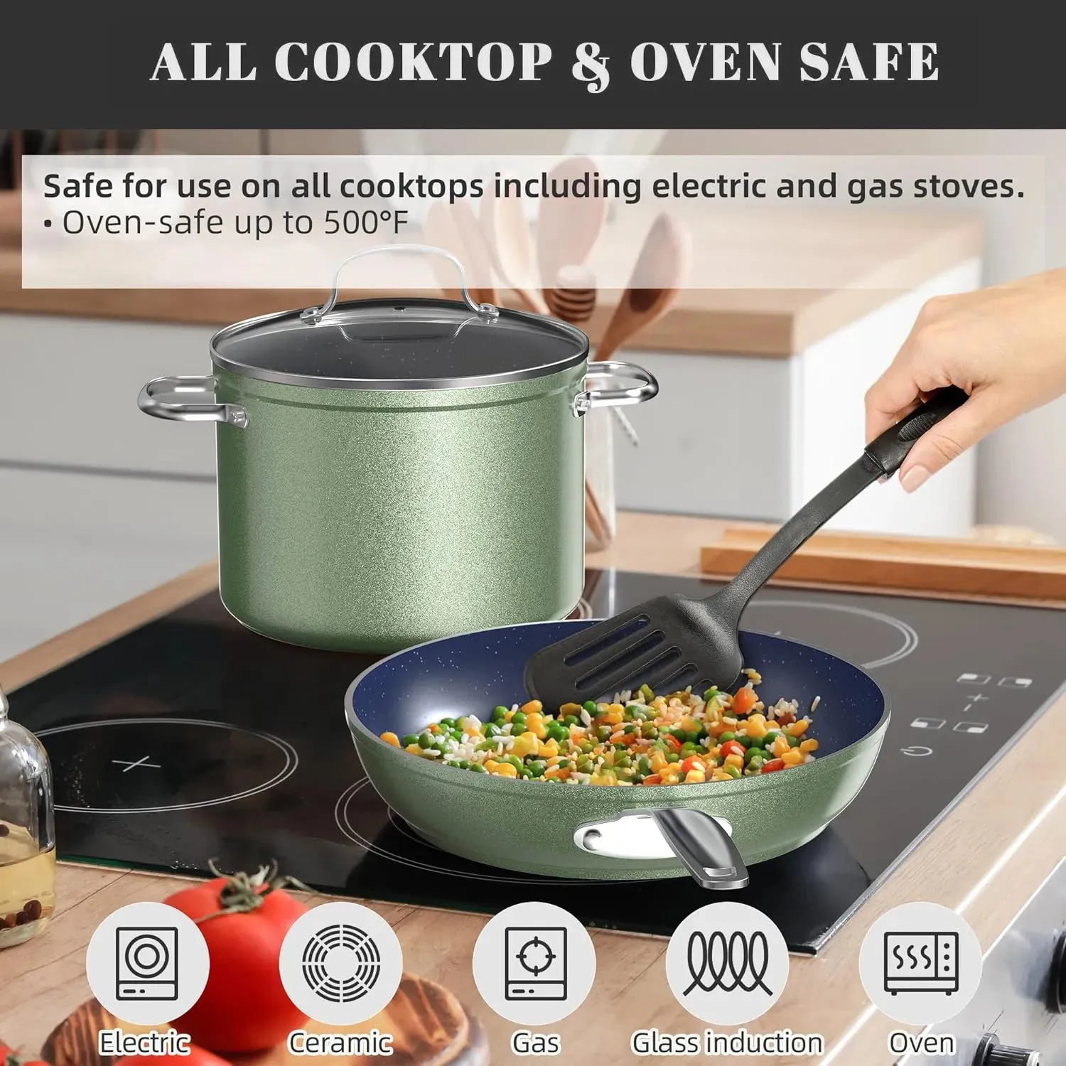 Duralon Blue Non-Stick Cookware 12-Piece Set