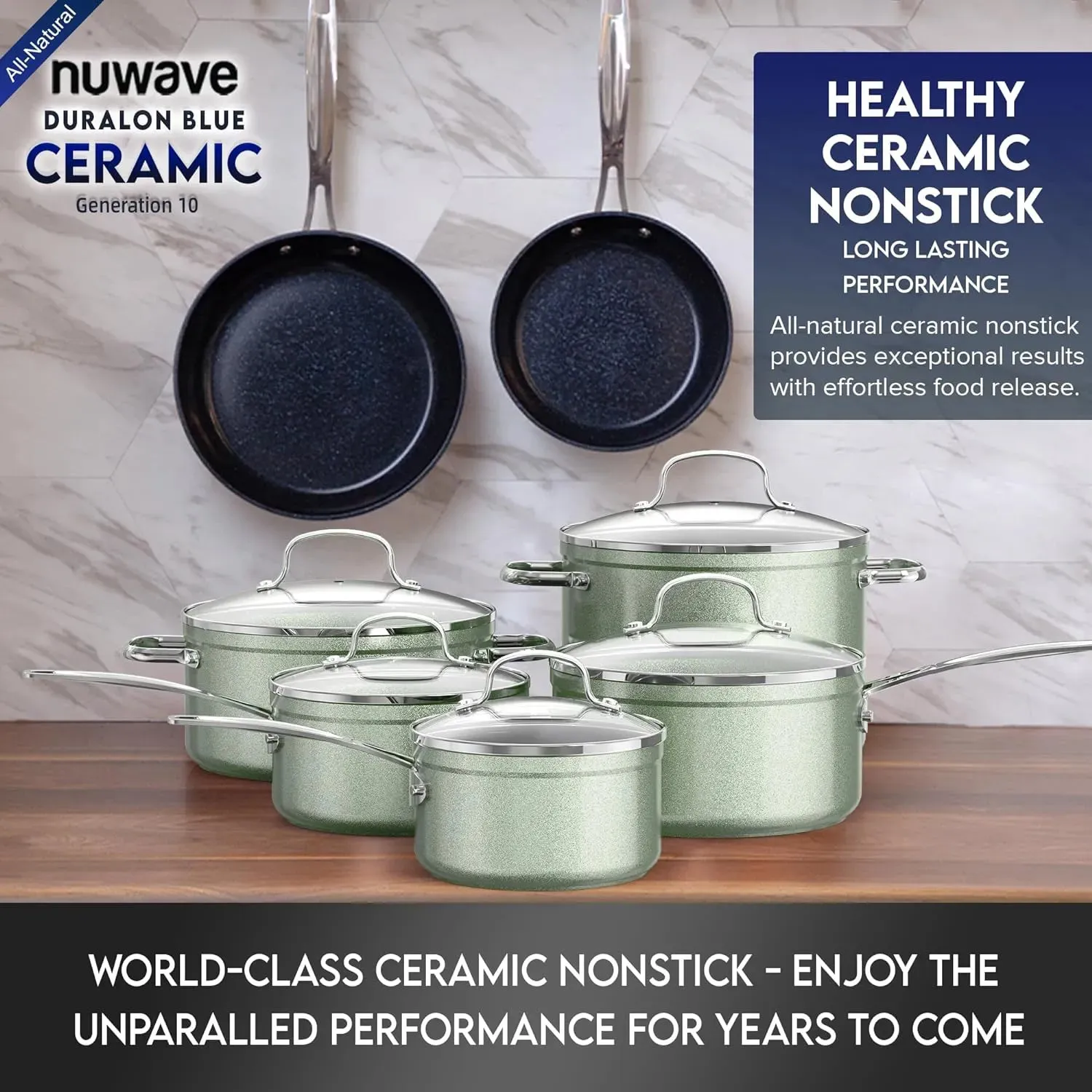 Duralon Blue Non-Stick Cookware 12-Piece Set