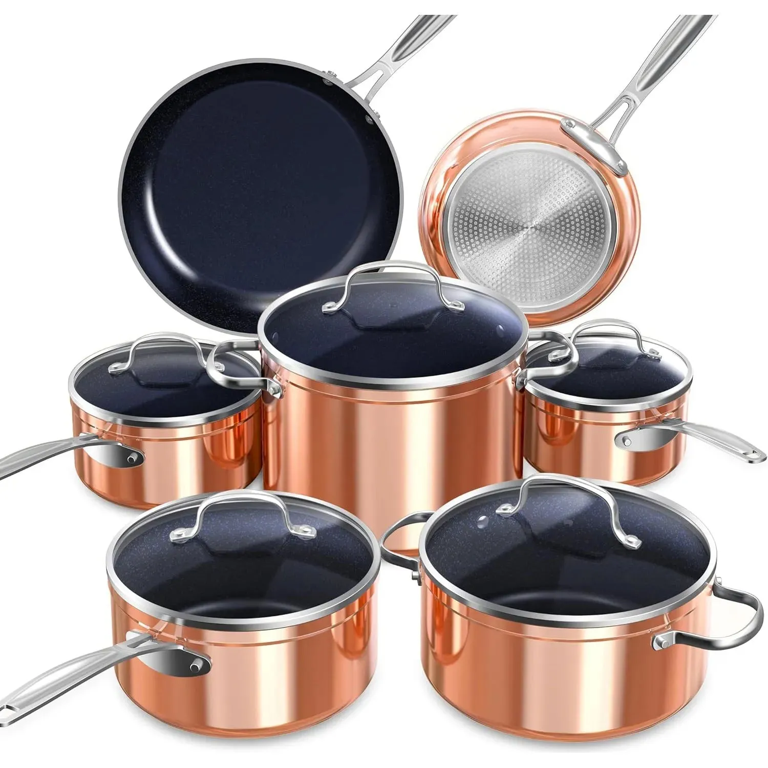 Duralon Blue Non-Stick Cookware 12-Piece Set