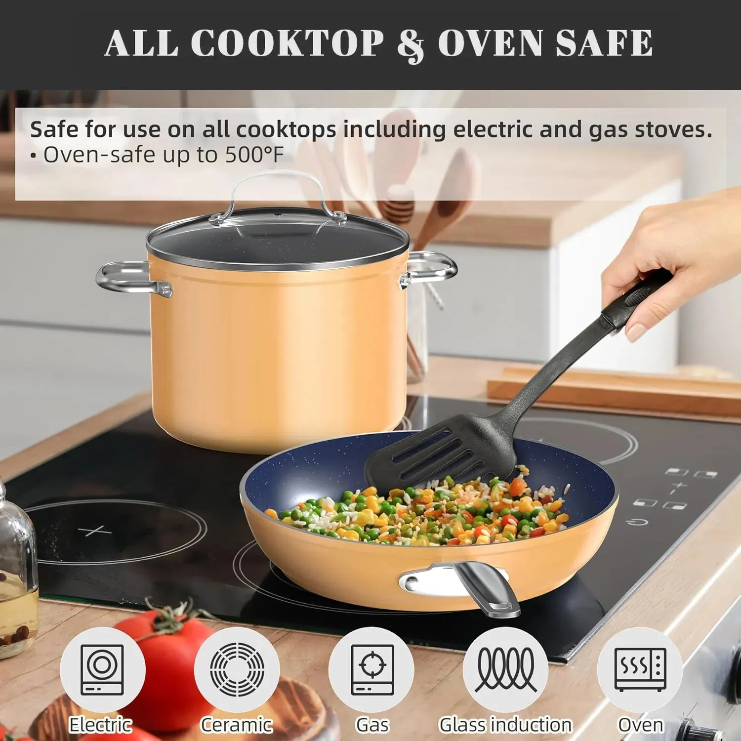 Duralon Blue Non-Stick Cookware 12-Piece Set