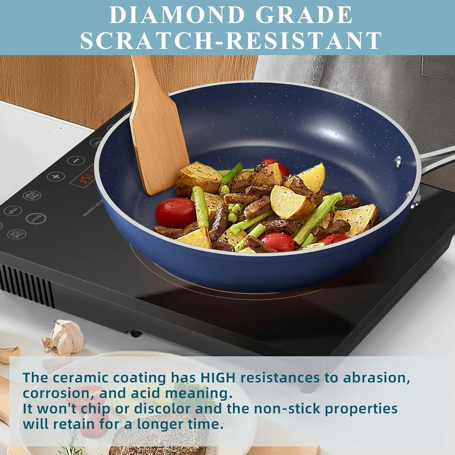 Duralon Blue Non-Stick Cookware 12-Piece Set