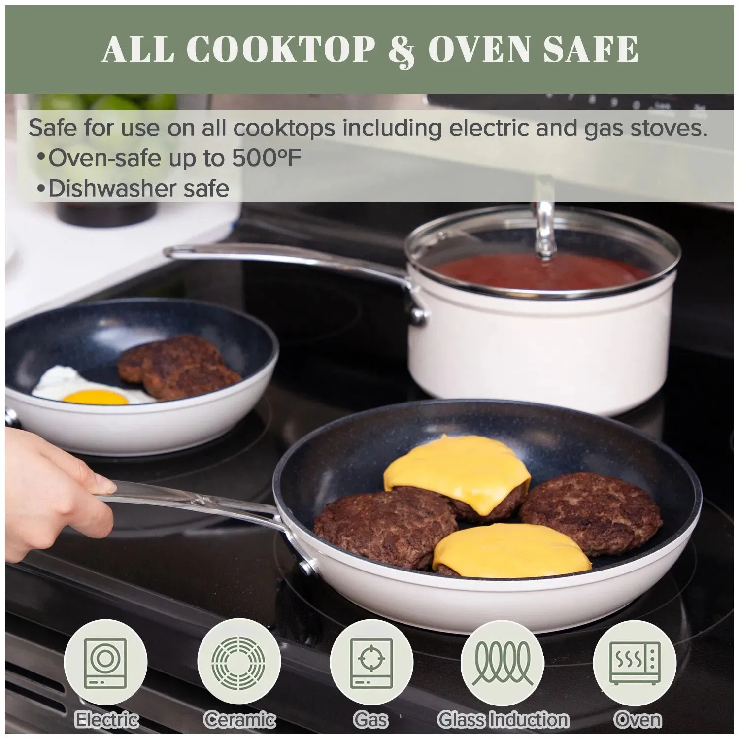 Duralon Blue Non-Stick Cookware 12-Piece Set