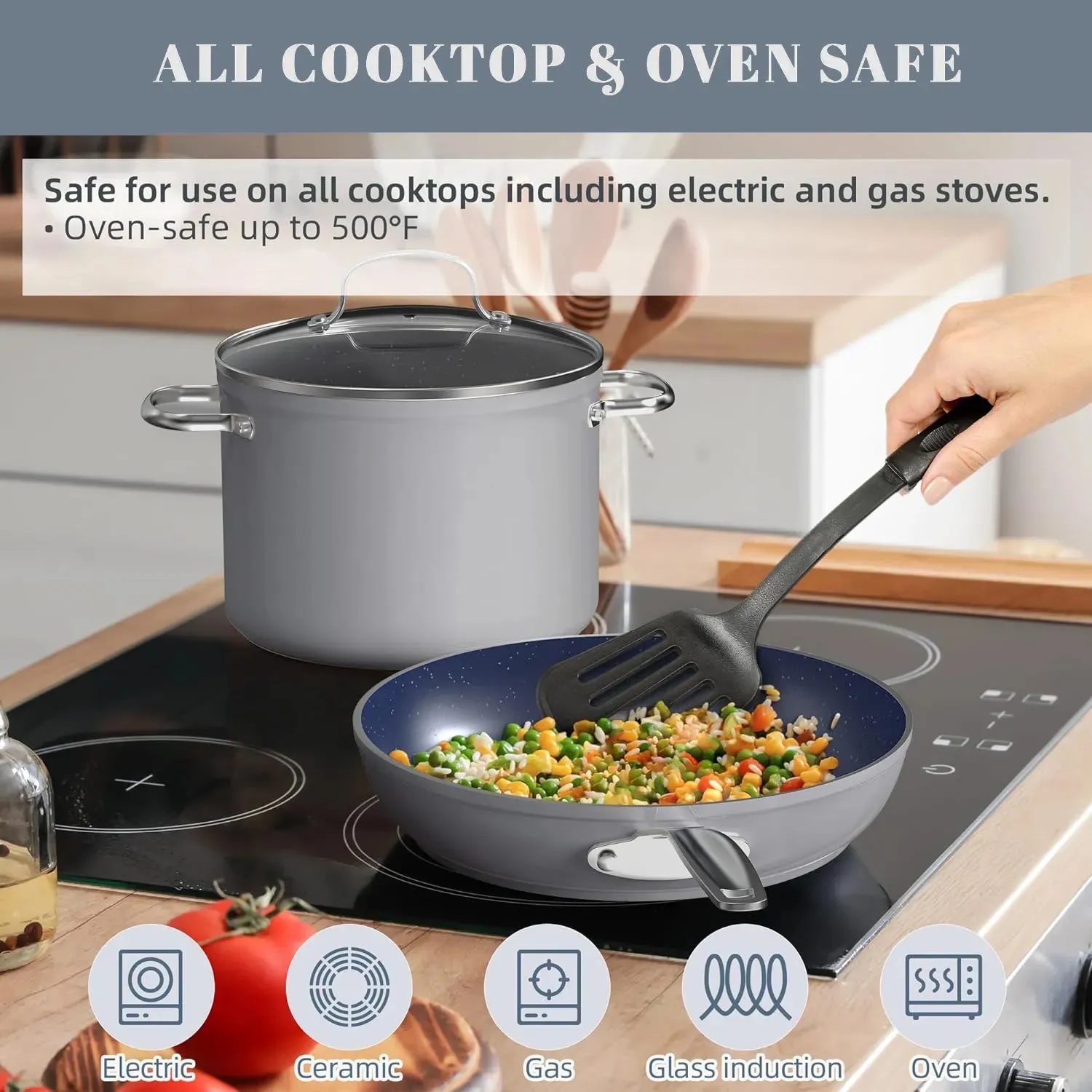 Duralon Blue Non-Stick Cookware 12-Piece Set
