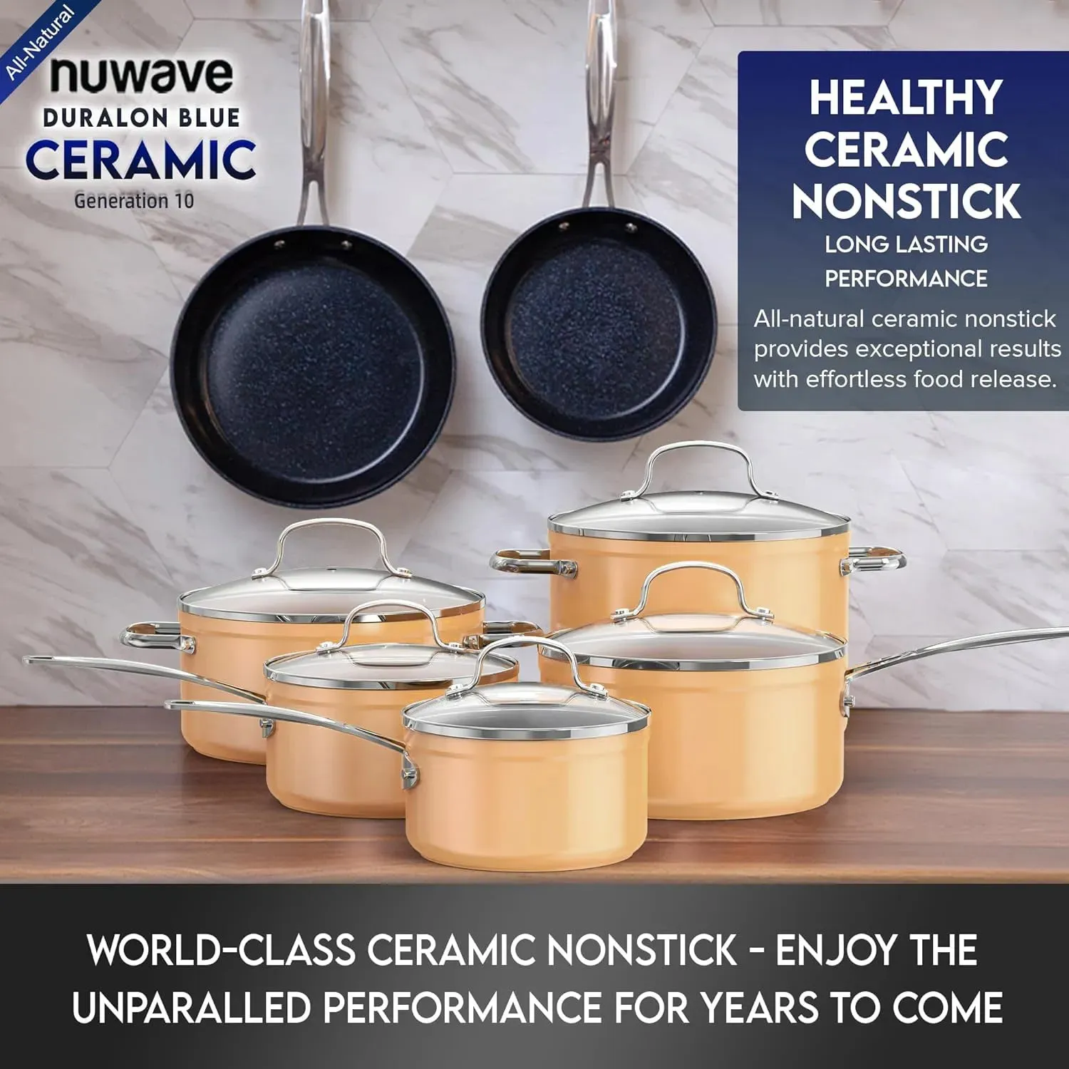 Duralon Blue Non-Stick Cookware 12-Piece Set