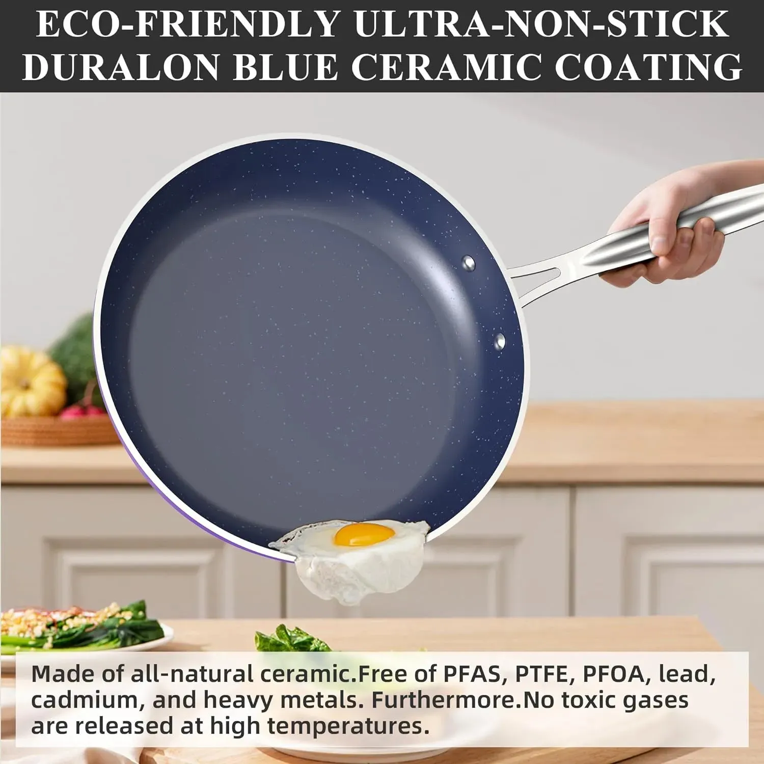 Duralon Blue Non-Stick Cookware 12-Piece Set