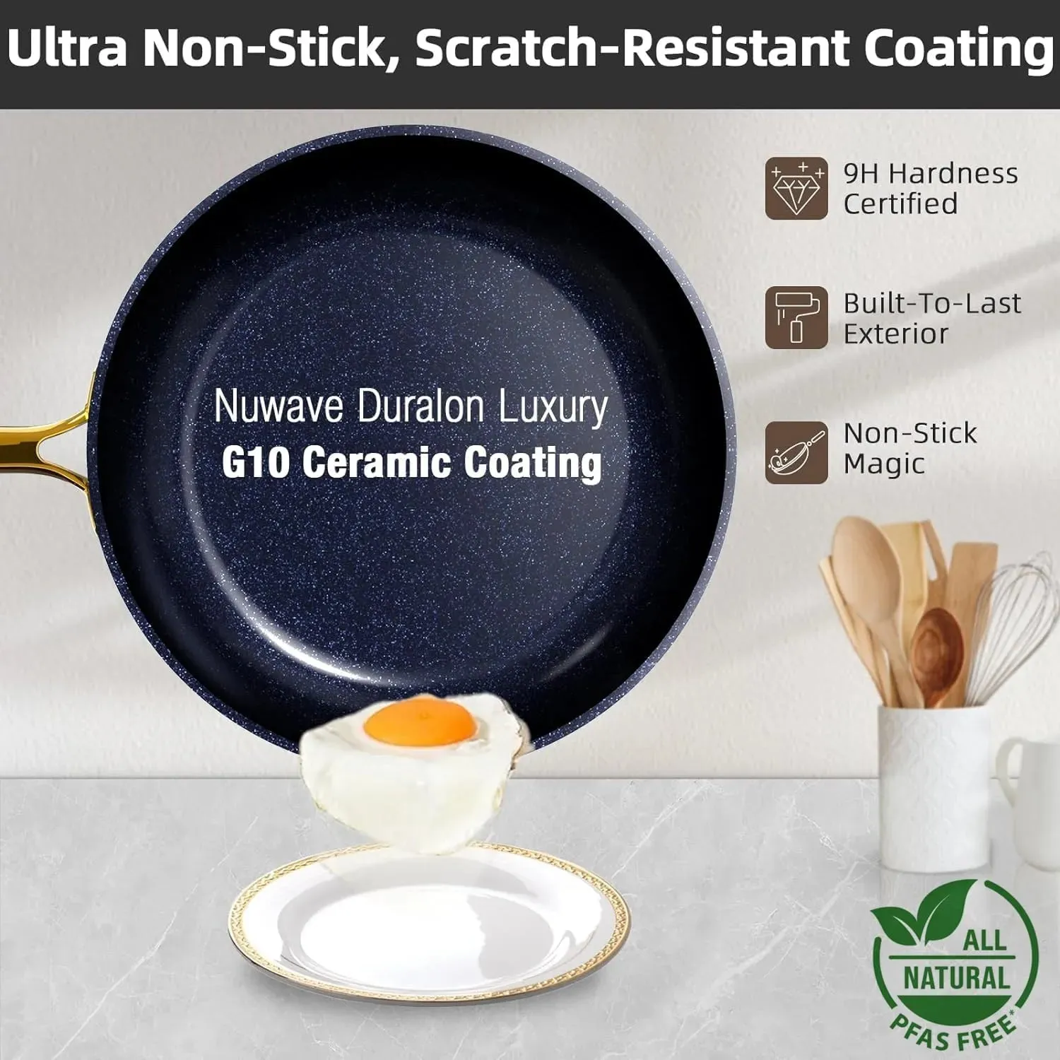 Duralon Blue Non-Stick Cookware 12-Piece Set