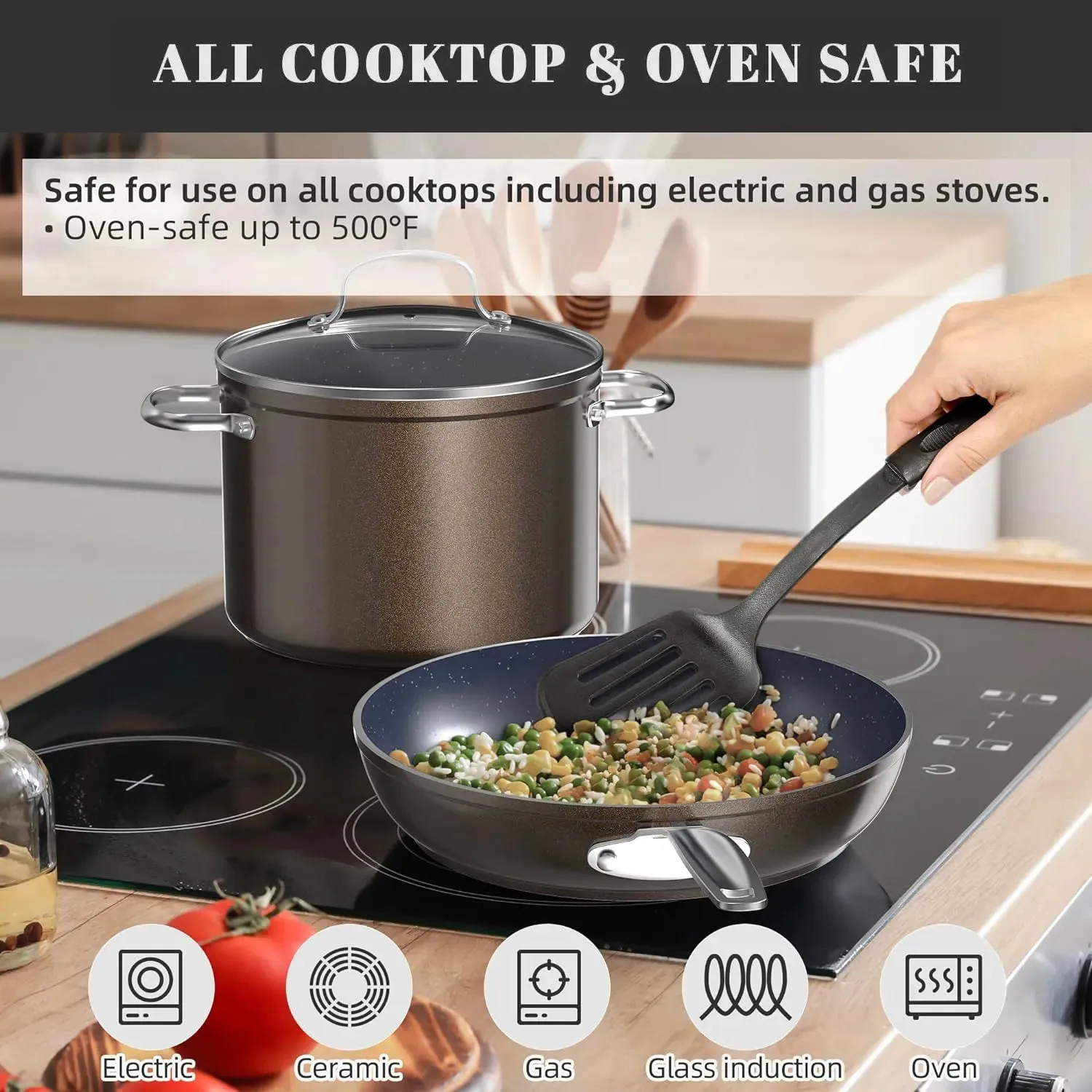 Duralon Blue Non-Stick Cookware 12-Piece Set