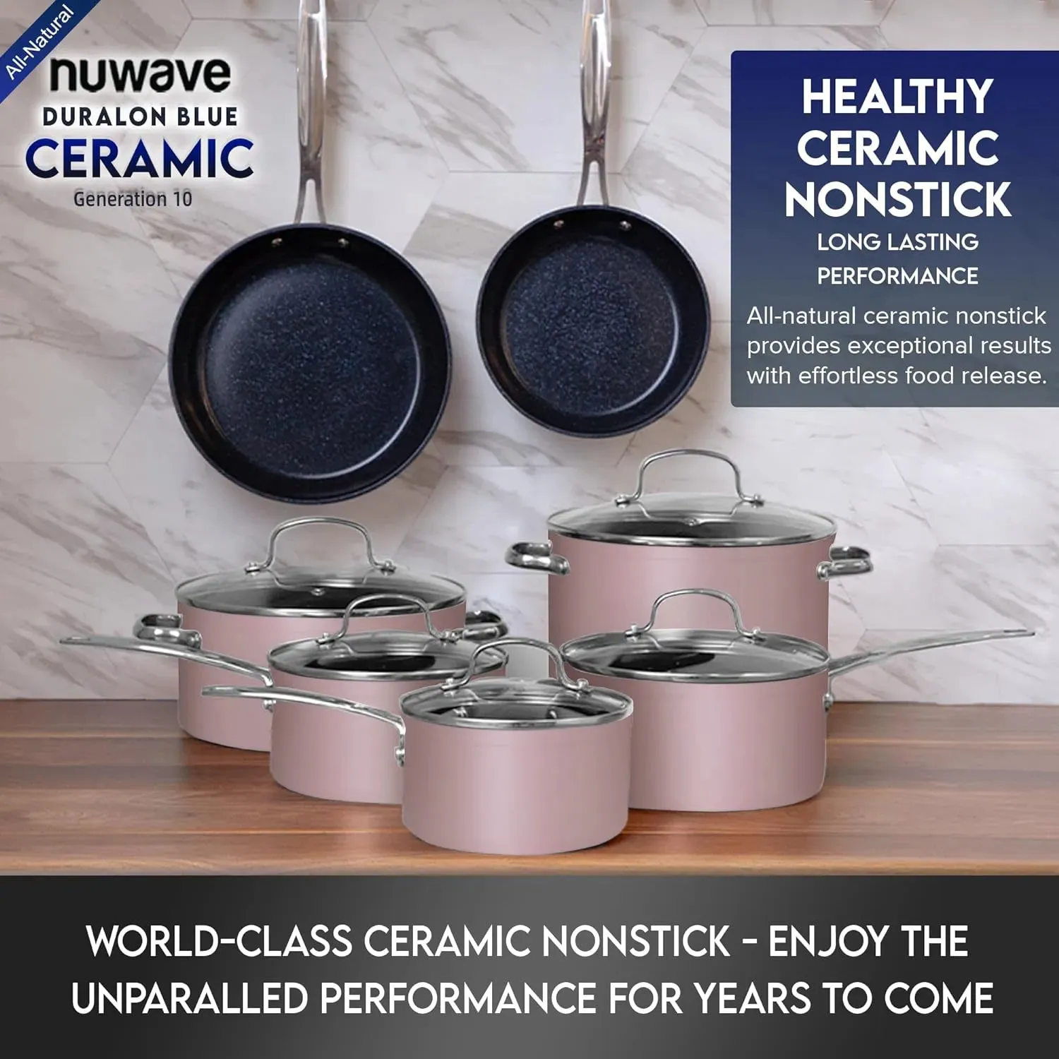 Duralon Blue Non-Stick Cookware 12-Piece Set