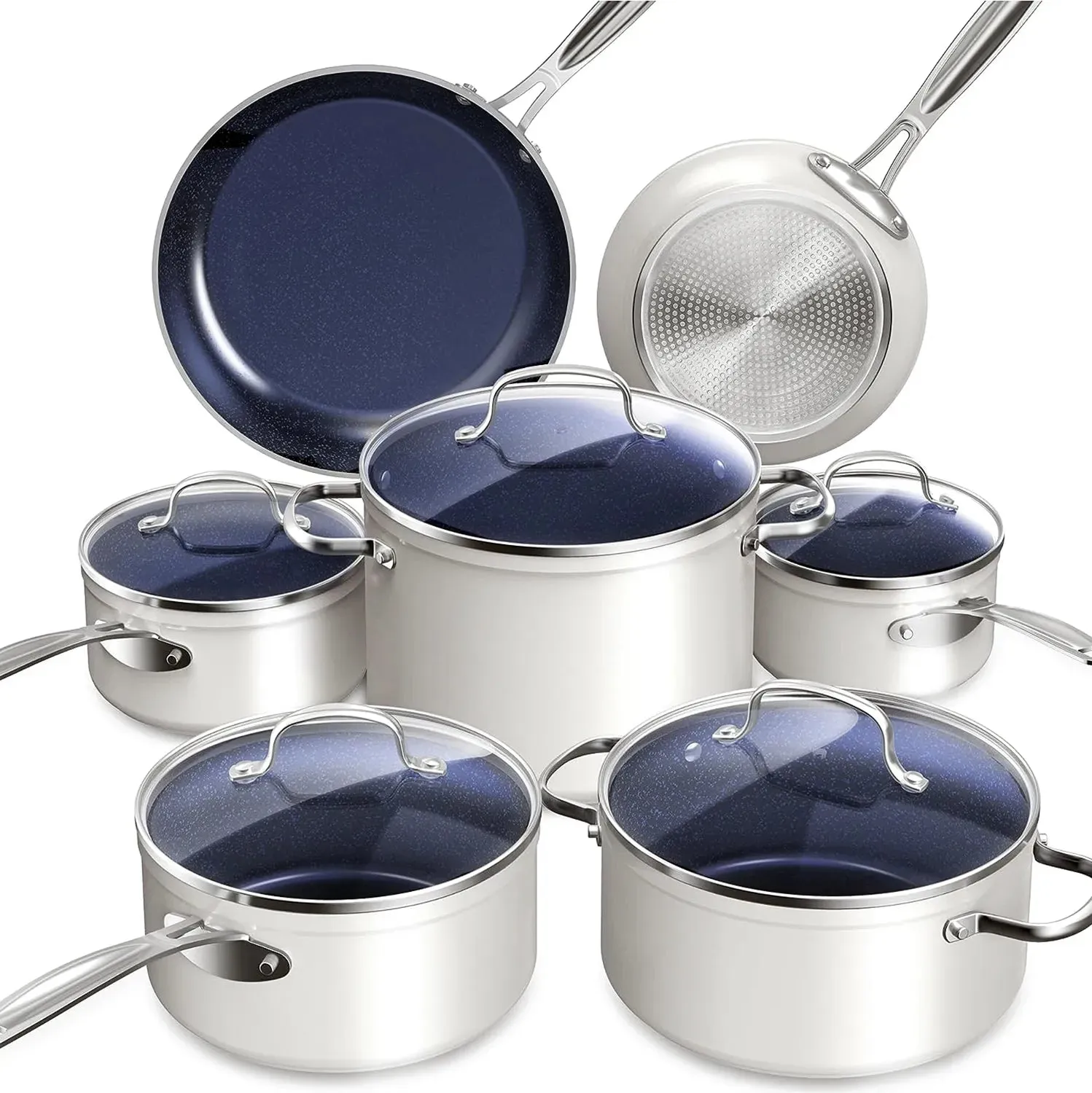 Duralon Blue Non-Stick Cookware 12-Piece Set