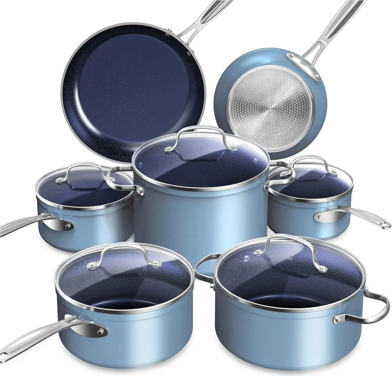 Duralon Blue Non-Stick Cookware 12-Piece Set