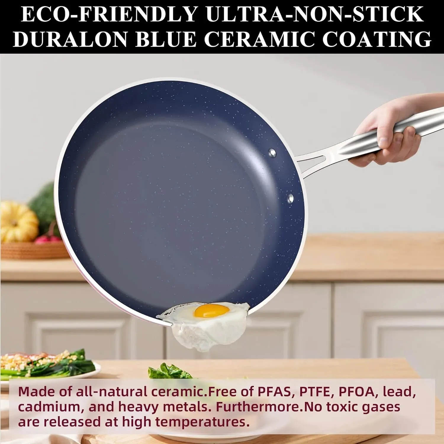 Duralon Blue Non-Stick Cookware 12-Piece Set