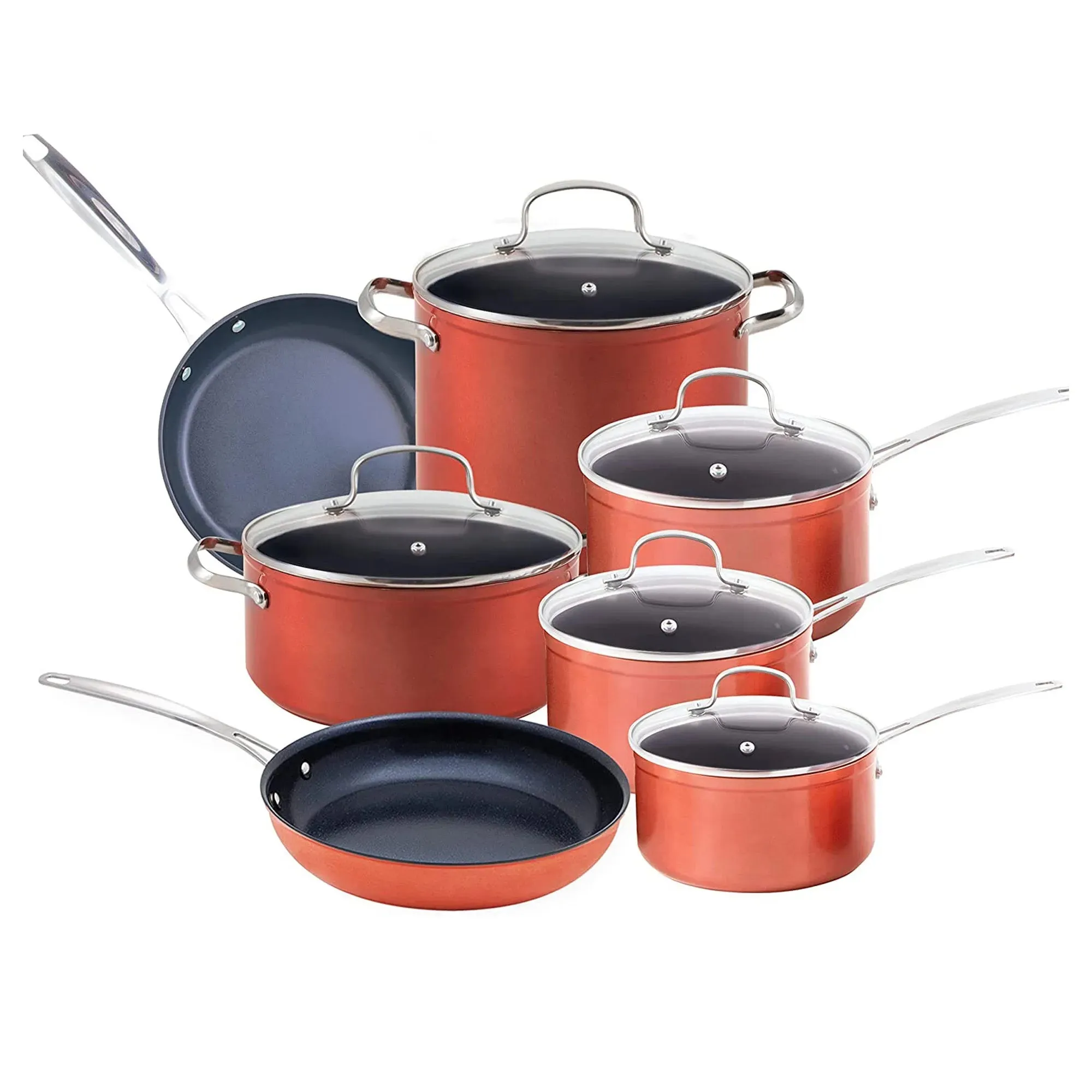 Duralon Blue Non-Stick Cookware 12-Piece Set