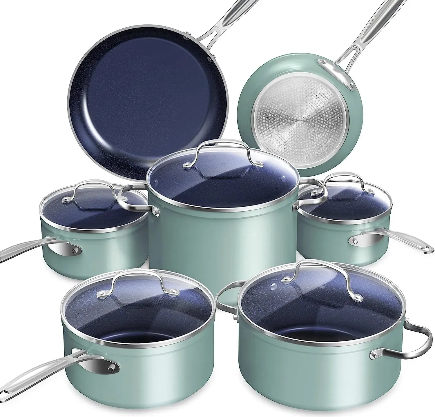 Duralon Blue Non-Stick Cookware 12-Piece Set