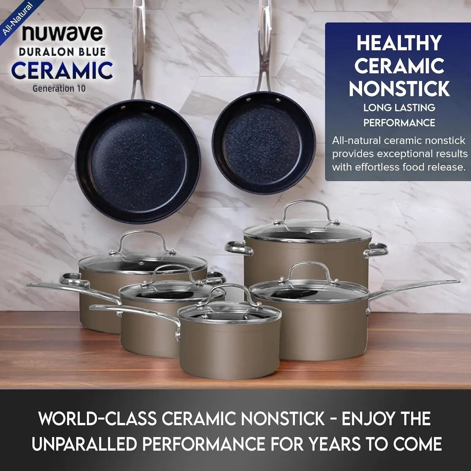 Duralon Blue Non-Stick Cookware 12-Piece Set
