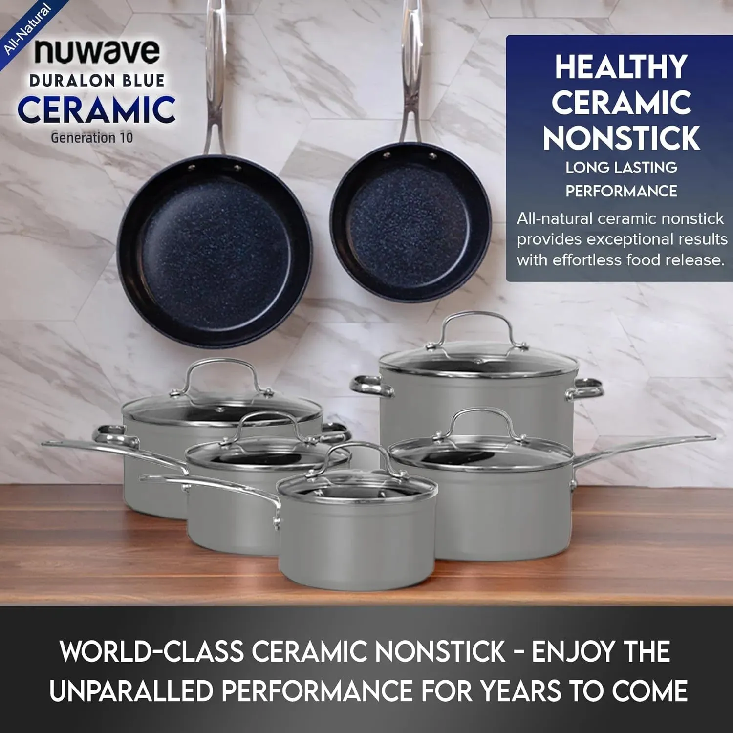 Duralon Blue Non-Stick Cookware 12-Piece Set