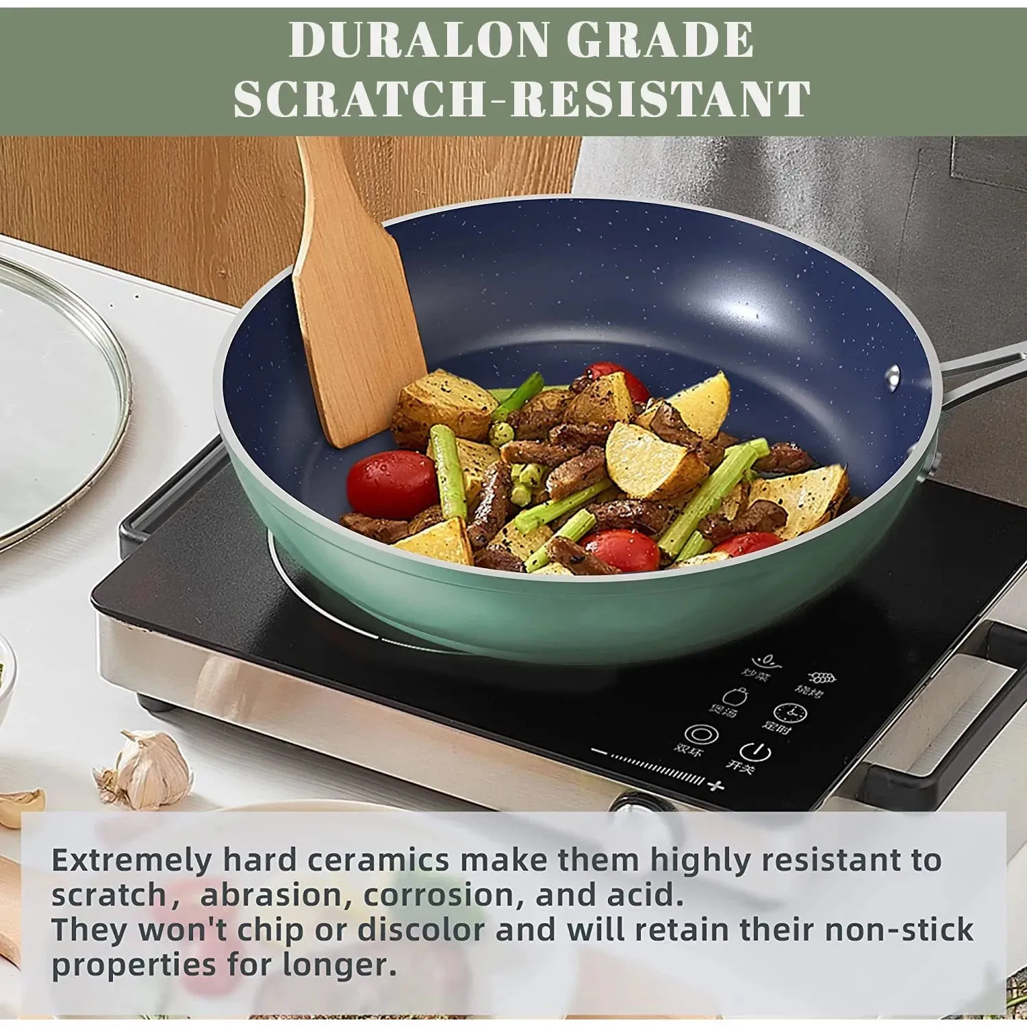 Duralon Blue Non-Stick Cookware 12-Piece Set