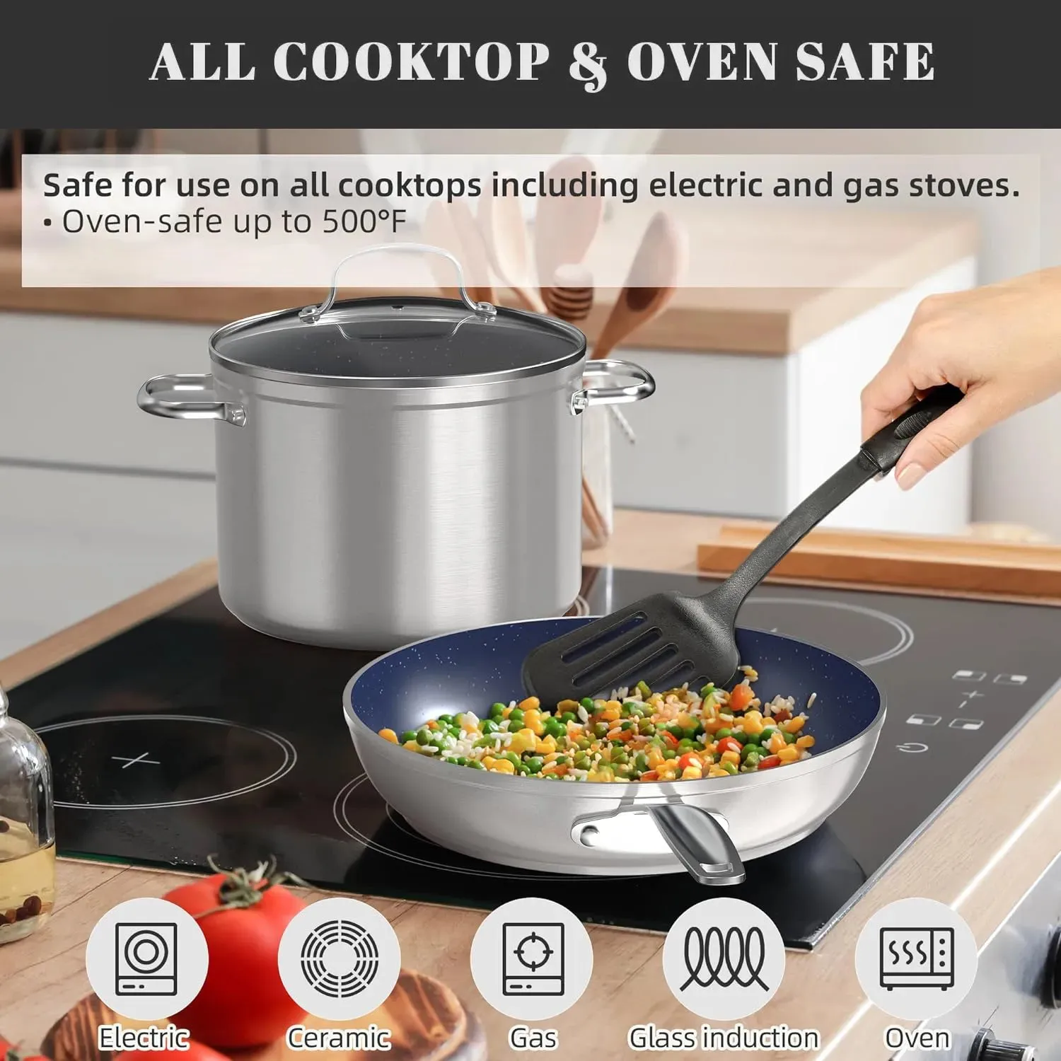 Duralon Blue Non-Stick Cookware 12-Piece Set