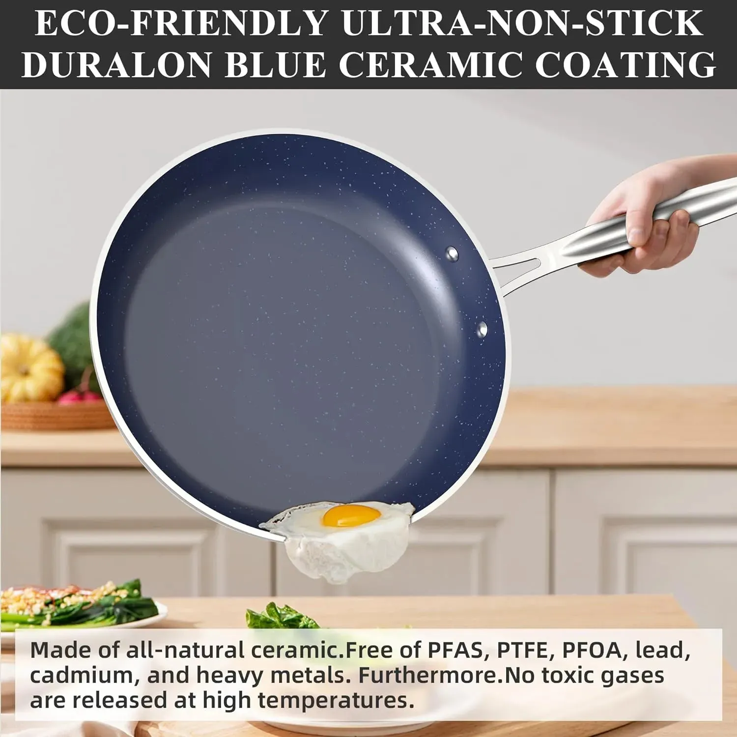 Duralon Blue Non-Stick Cookware 12-Piece Set