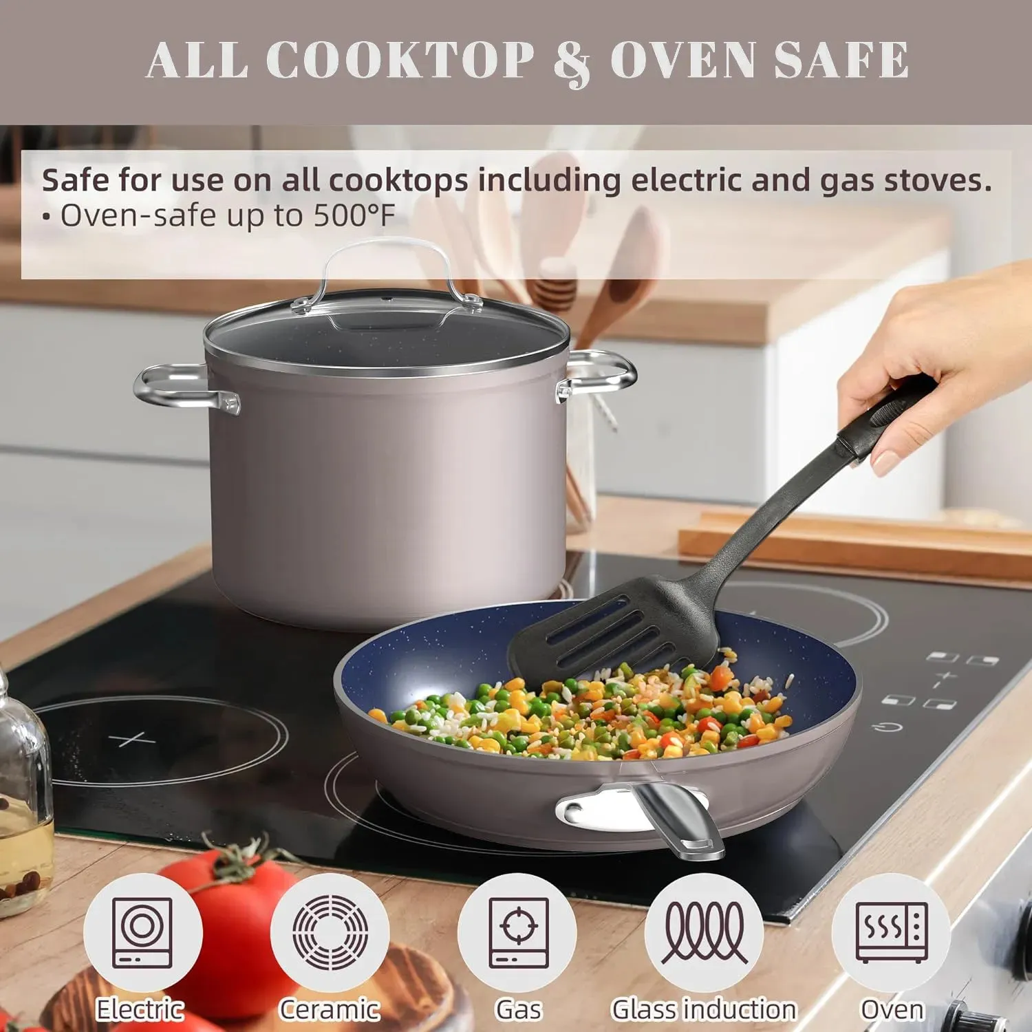 Duralon Blue Non-Stick Cookware 12-Piece Set