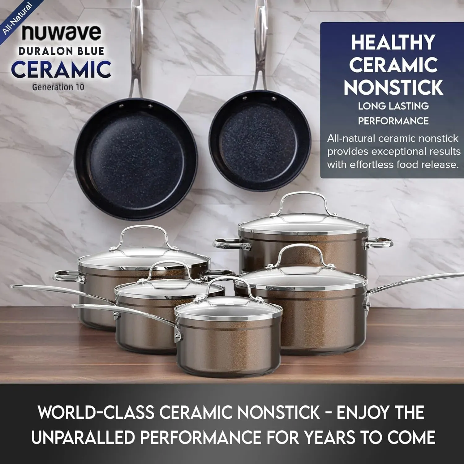Duralon Blue Non-Stick Cookware 12-Piece Set