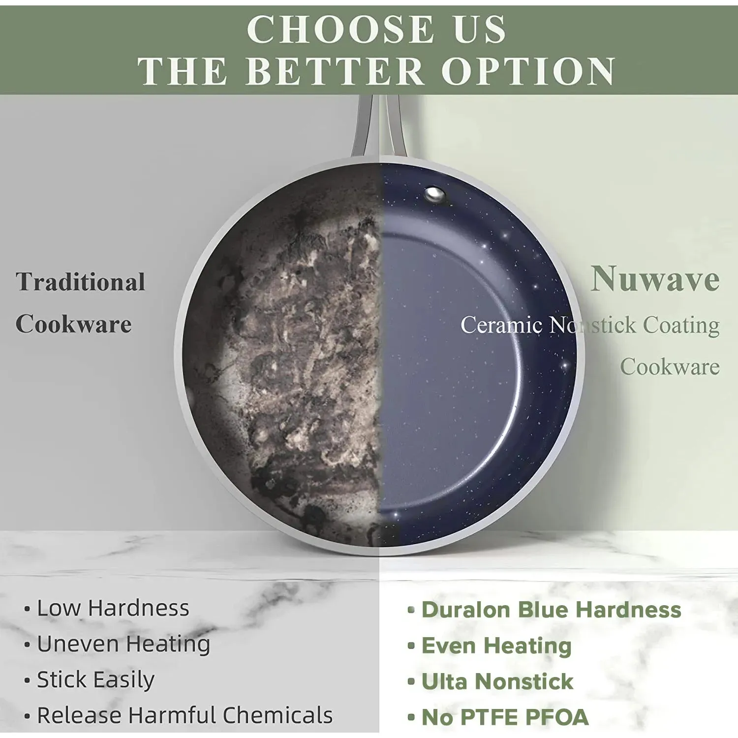 Duralon Blue Non-Stick Cookware 12-Piece Set