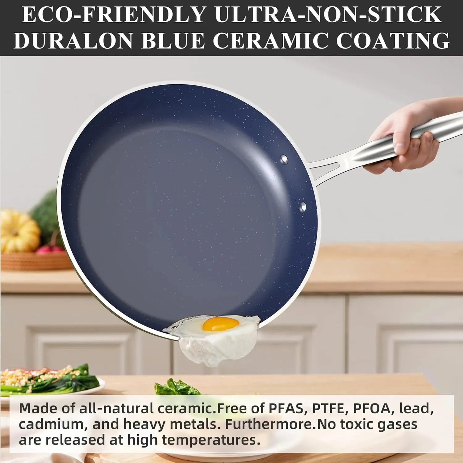 Duralon Blue Non-Stick Cookware 12-Piece Set
