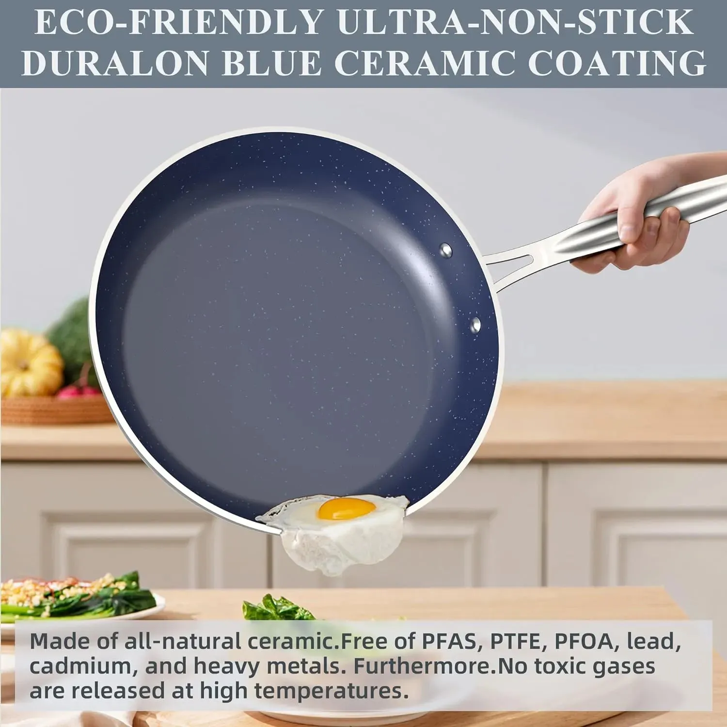 Duralon Blue Non-Stick Cookware 12-Piece Set